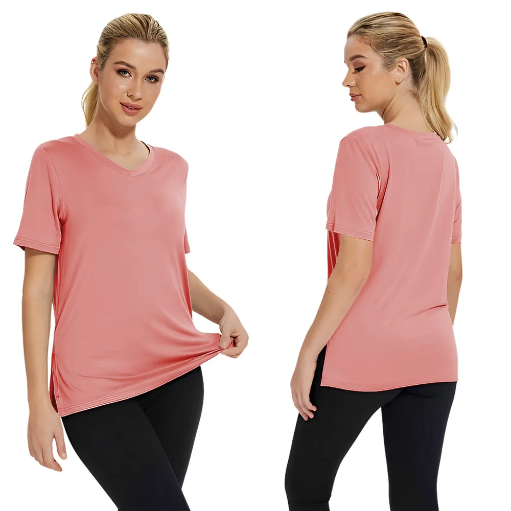 Short-sleeved Loose Split Top Three-piece T-shirt Combination Summer New Solid Color Women's Clothing display picture 21