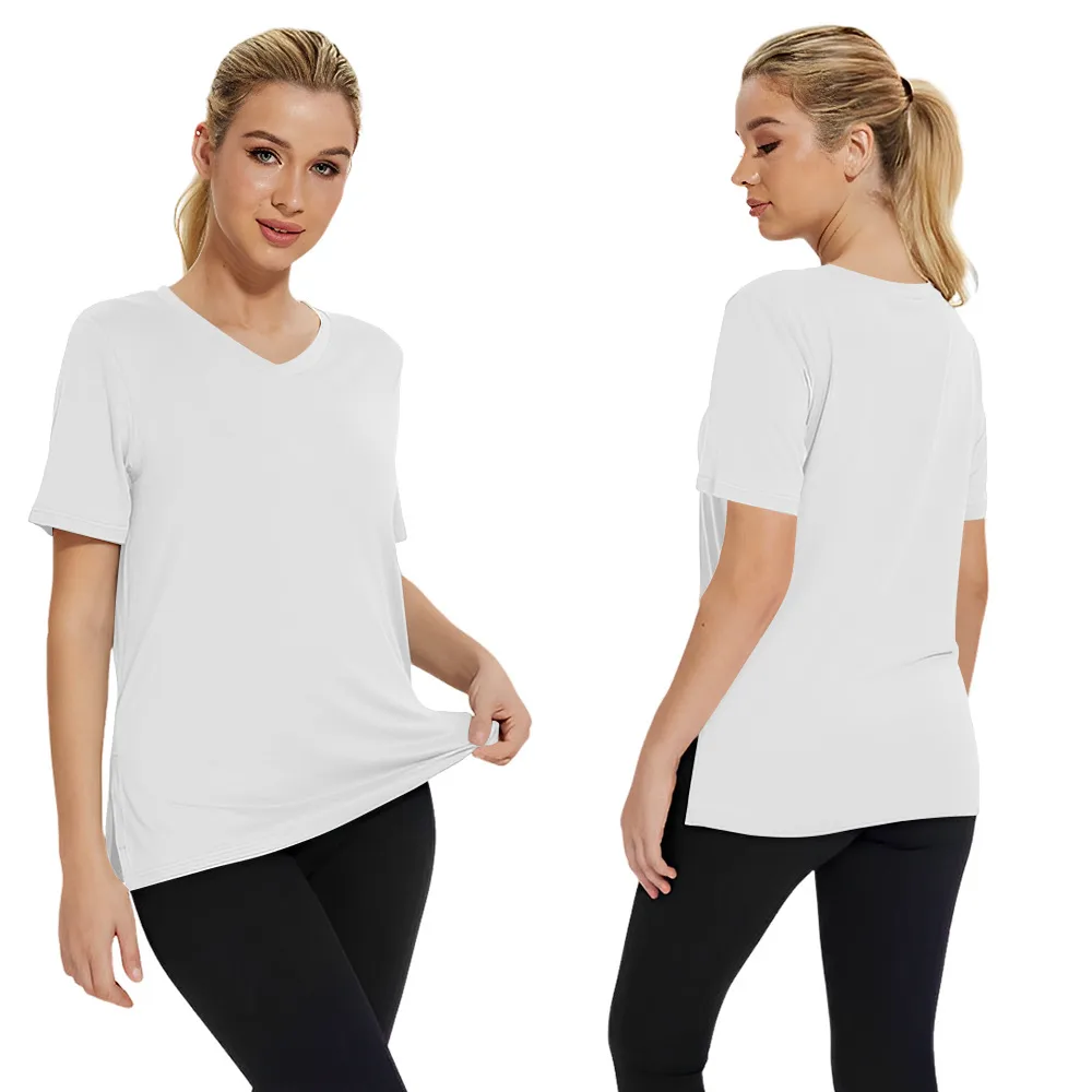 Short-sleeved Loose Split Top Three-piece T-shirt Combination Summer New Solid Color Women's Clothing display picture 22