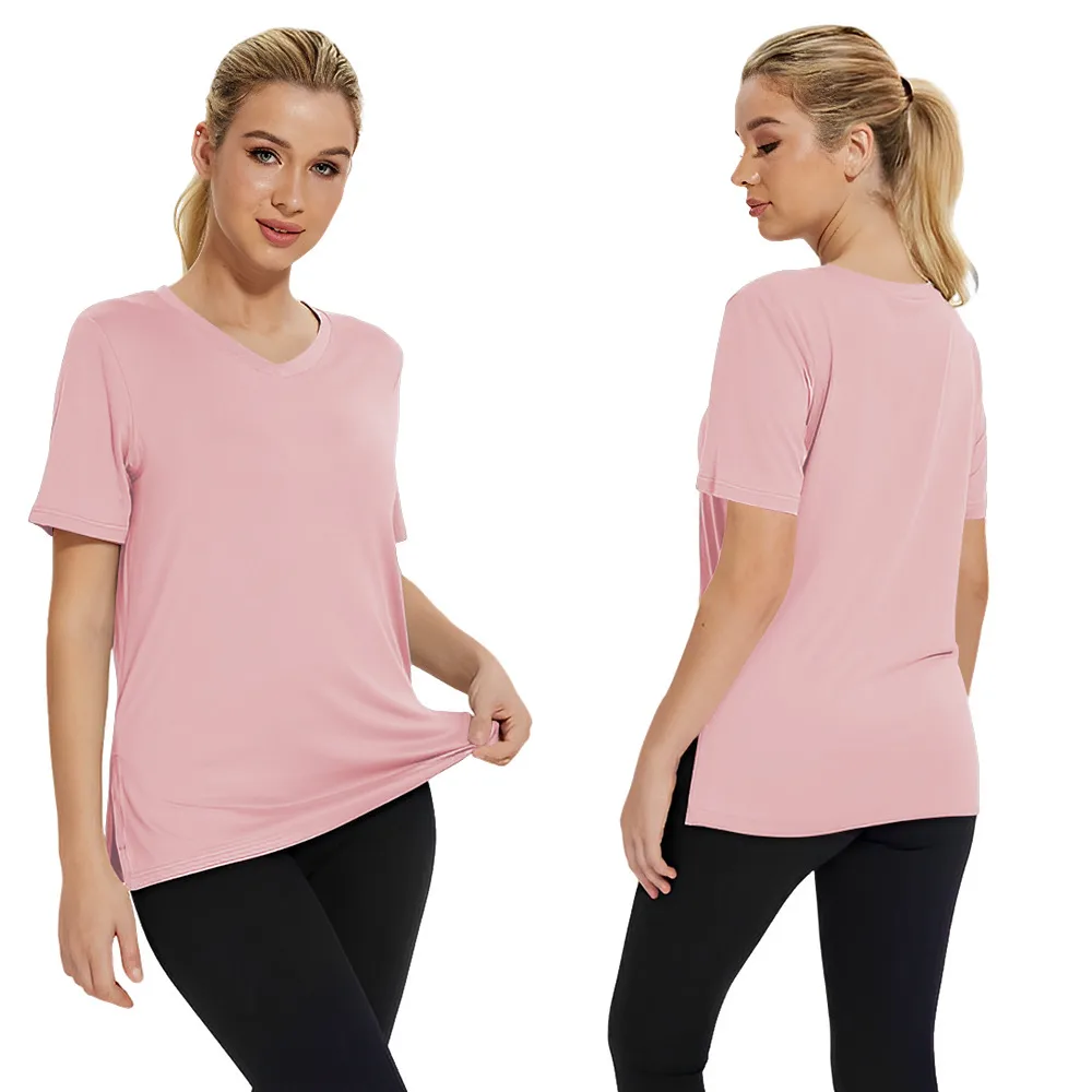 Short-sleeved Loose Split Top Three-piece T-shirt Combination Summer New Solid Color Women's Clothing display picture 23