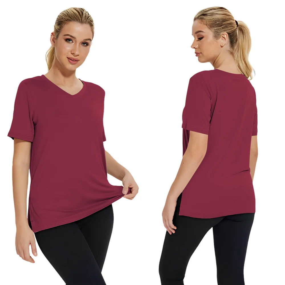 Short-sleeved Loose Split Top Three-piece T-shirt Combination Summer New Solid Color Women's Clothing display picture 27