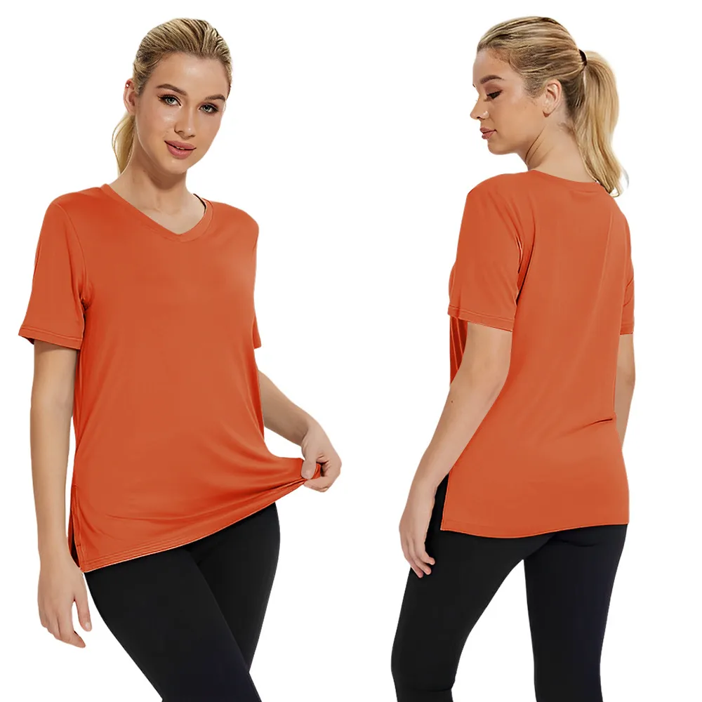 Short-sleeved Loose Split Top Three-piece T-shirt Combination Summer New Solid Color Women's Clothing display picture 34