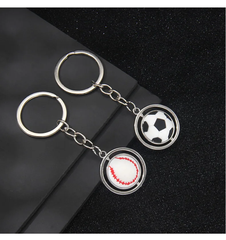 1 Piece Sport Style Baseball Rugby Basketball PVC Alloy Iron Keychain display picture 8