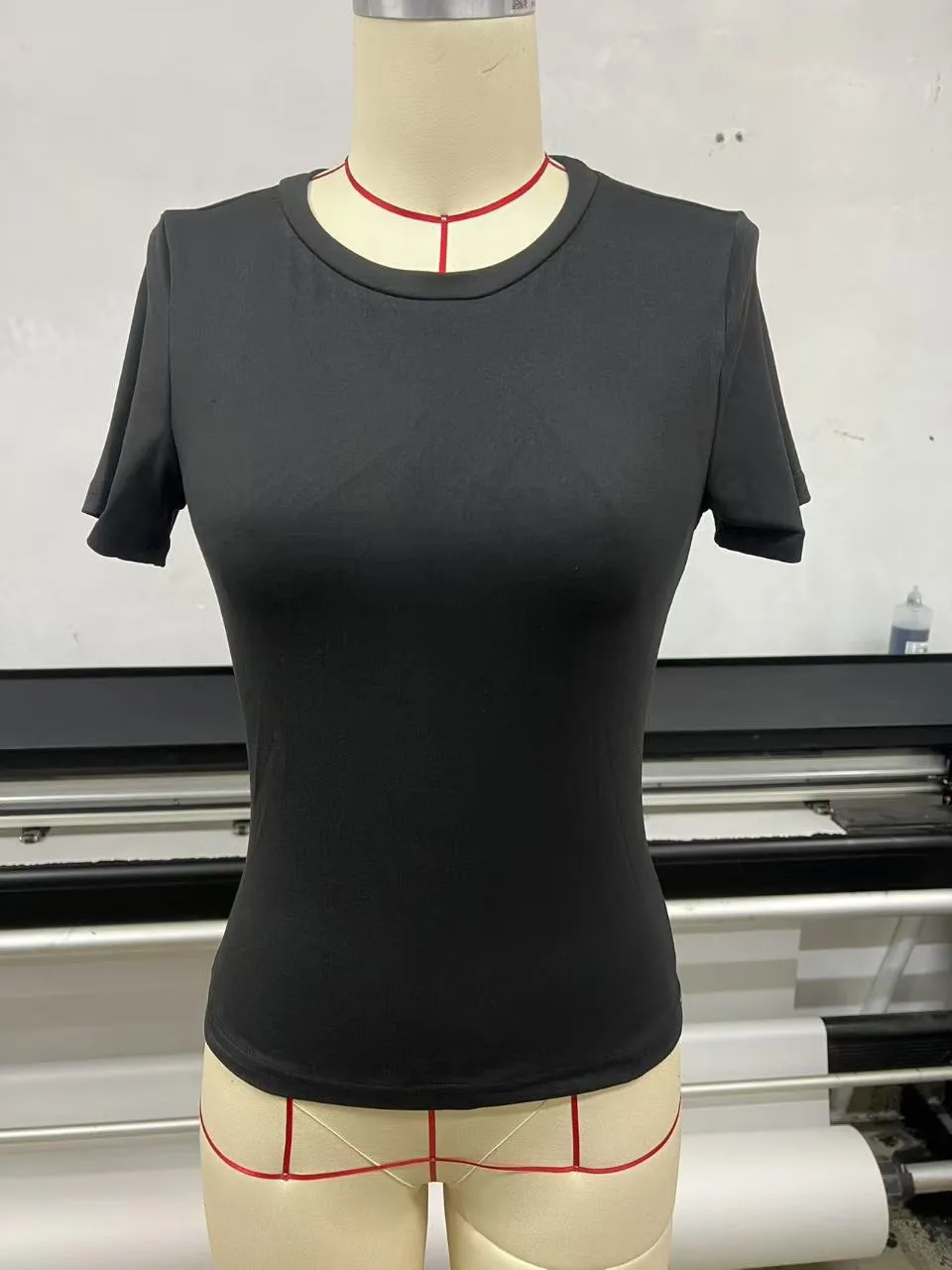 New Women's T-Shirt Slim-Fit Slimming Round Neck Tight Sexy Summer Top Women's Clothing display picture 3