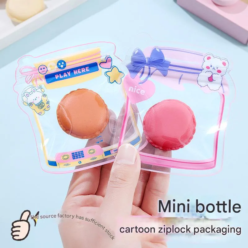 Cartoon Mini Cute Universal Self-sealing Bag Transparent Snack Cookie Toy Storage Bag  Gift Gift Bag display picture 1