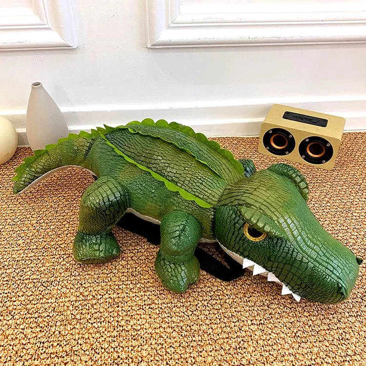 Kid'S Pu Leather Animal Crocodile Streetwear Oval Zipper Functional Backpack display picture 9