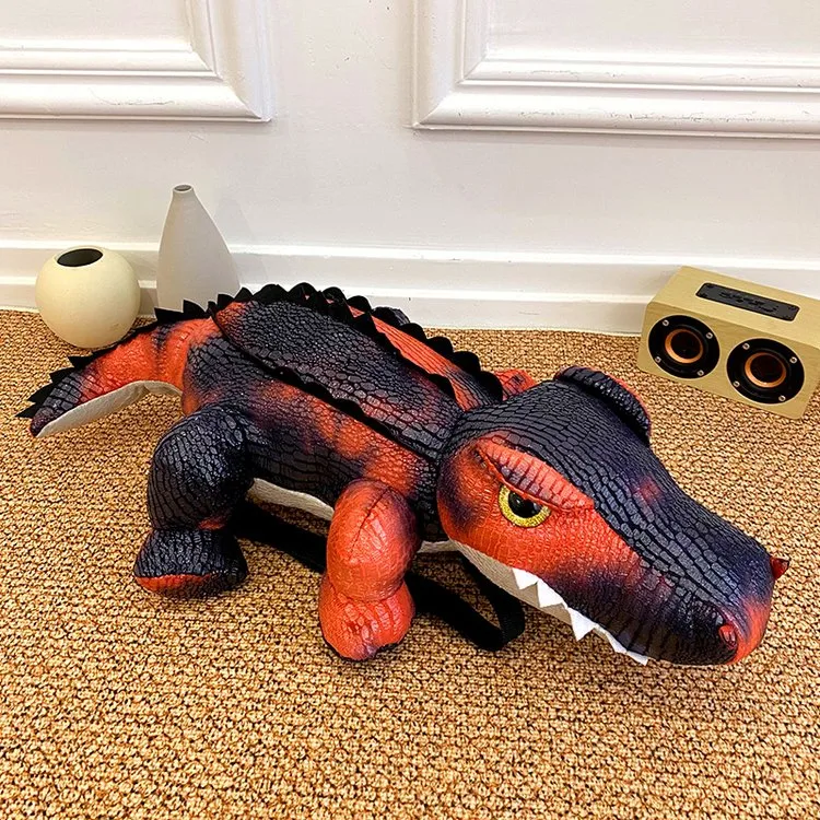 Kid'S Pu Leather Animal Crocodile Streetwear Oval Zipper Functional Backpack display picture 4