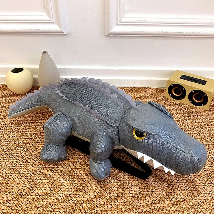 Kid'S Pu Leather Animal Crocodile Streetwear Oval Zipper Functional Backpack display picture 8