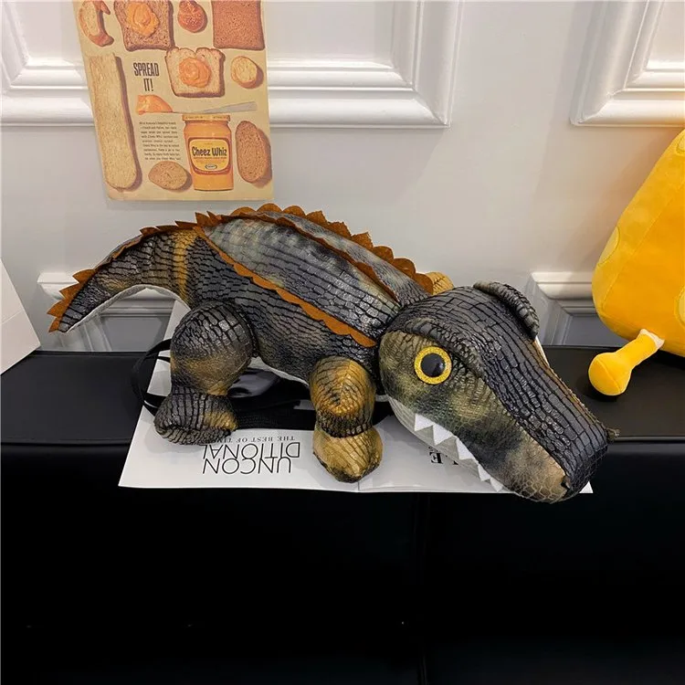 Kid'S Pu Leather Animal Crocodile Streetwear Oval Zipper Functional Backpack display picture 22