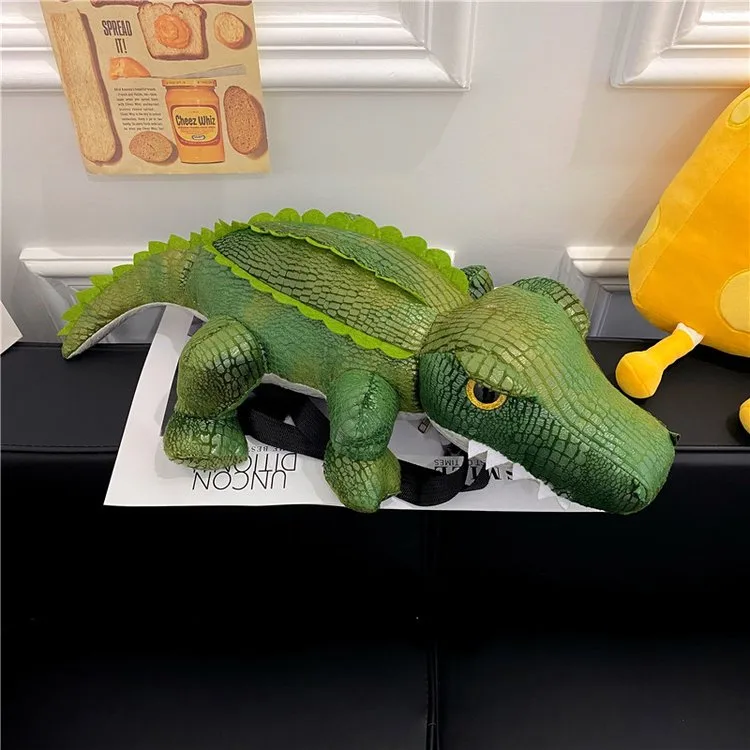 Kid'S Pu Leather Animal Crocodile Streetwear Oval Zipper Functional Backpack display picture 23