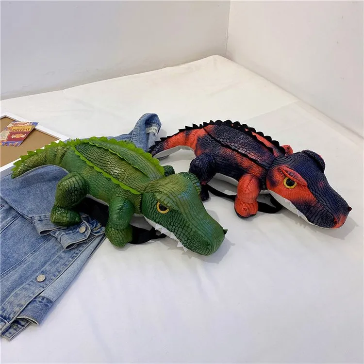 Kid'S Pu Leather Animal Crocodile Streetwear Oval Zipper Functional Backpack display picture 25