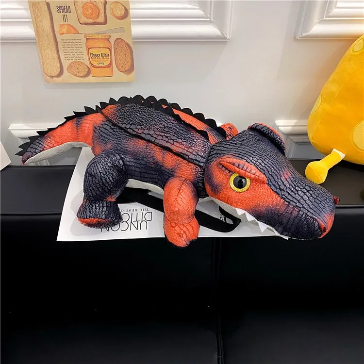 Kid'S Pu Leather Animal Crocodile Streetwear Oval Zipper Functional Backpack display picture 26