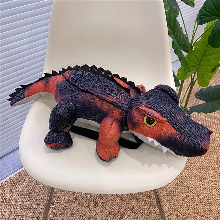 Kid'S Pu Leather Animal Crocodile Streetwear Oval Zipper Functional Backpack display picture 29