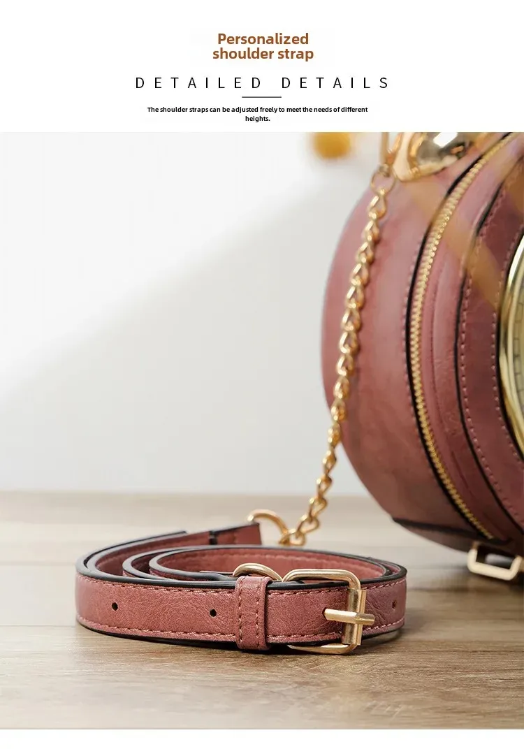 British Small Crowdsourcing Women's  New Vintage Handbag Creative Clock Watch Bag Wonderful Fun Small Round Bag display picture 5