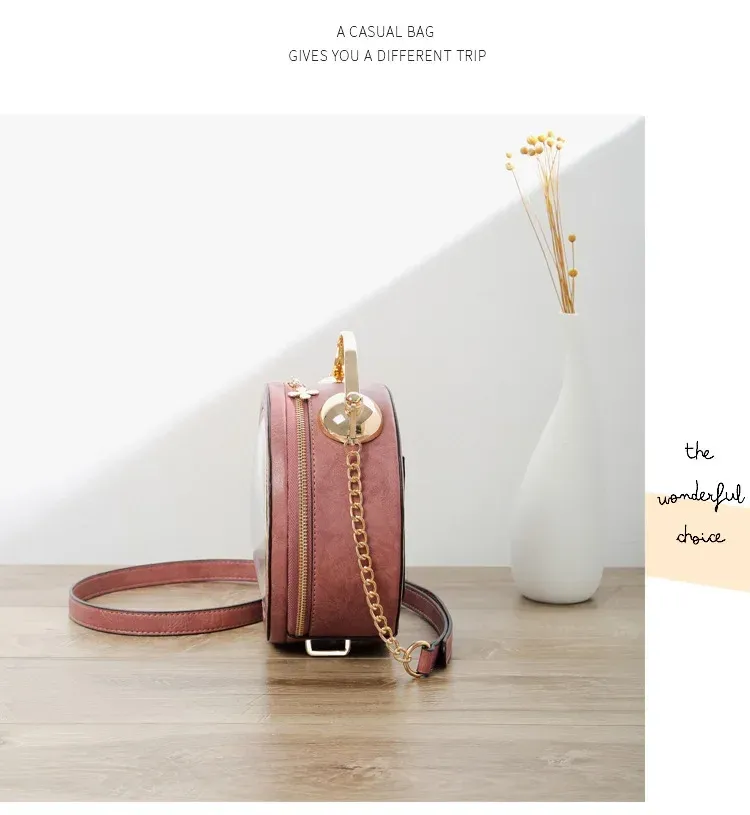 British Small Crowdsourcing Women's  New Vintage Handbag Creative Clock Watch Bag Wonderful Fun Small Round Bag display picture 7