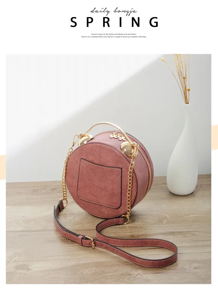 British Small Crowdsourcing Women's  New Vintage Handbag Creative Clock Watch Bag Wonderful Fun Small Round Bag display picture 8