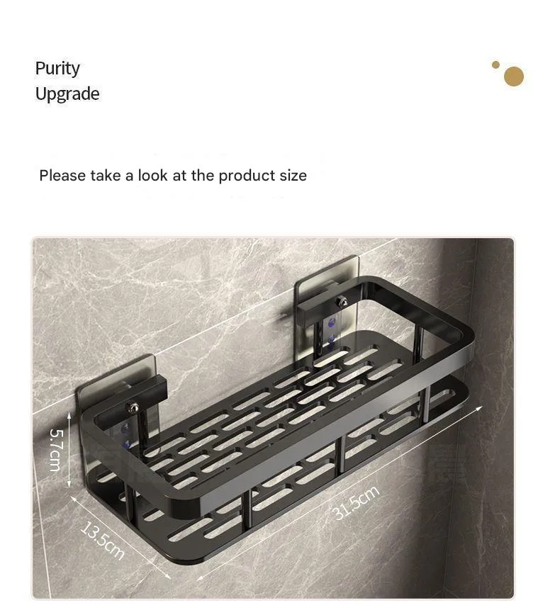 Toilet Wall-mounted Punch-free Toilet Bath Toilet Washstand Wall Storage Shelf Bathroom Storage Rack display picture 3
