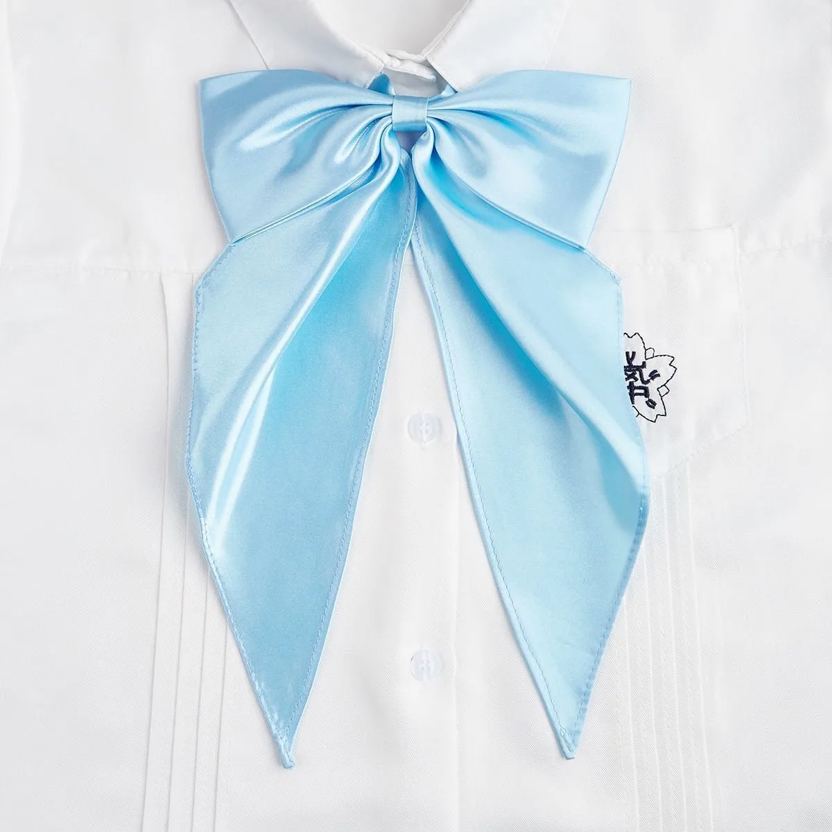 Yellow Oversized Bow Tie Women's Solid Color Bow Jk Uniform Shirt Wine Red College Style Swallowtail Butterfly Dragon Collar display picture 2