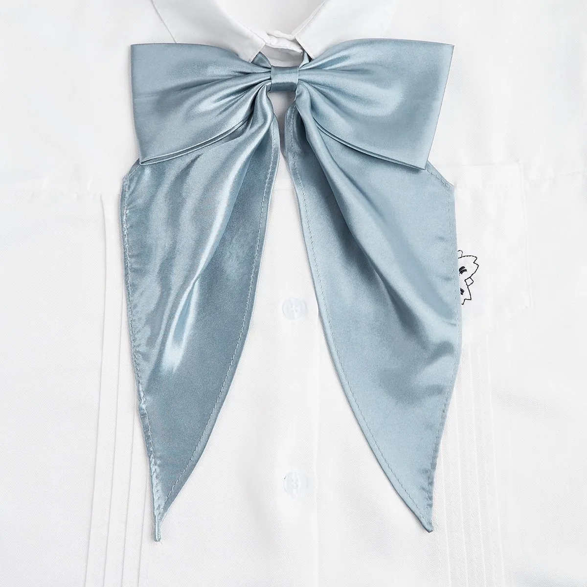Yellow Oversized Bow Tie Women's Solid Color Bow Jk Uniform Shirt Wine Red College Style Swallowtail Butterfly Dragon Collar display picture 9