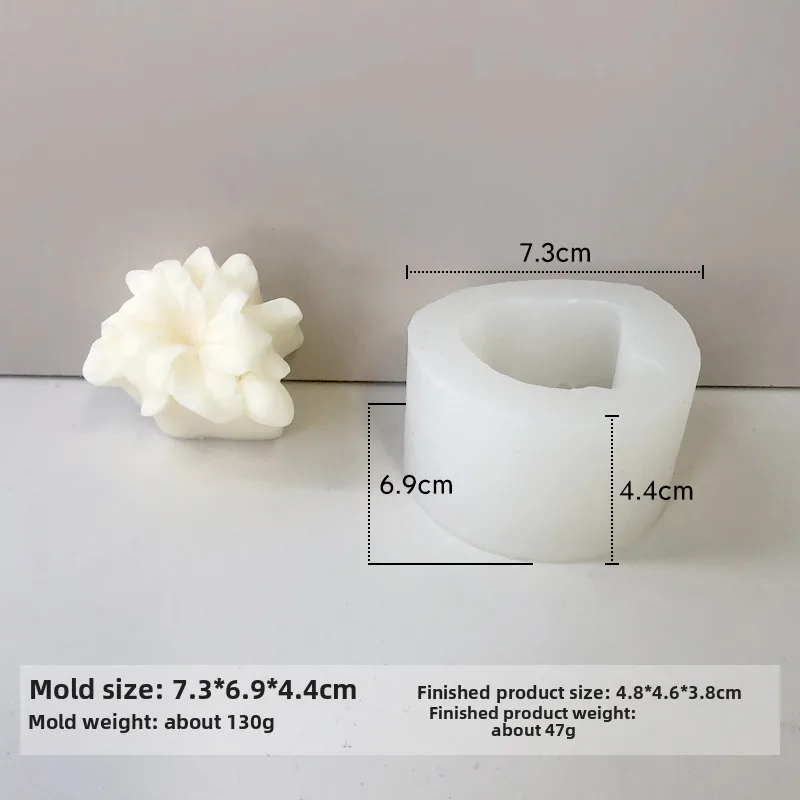 Jiahuimei Flower Aromatherapy Candle Silicone Mold DIY Petal Expanding Stone Handmade Soap Gypsum Gum Dropping Grinding Tool display picture 4