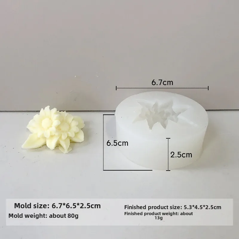 Jiahuimei Flower Aromatherapy Candle Silicone Mold DIY Petal Expanding Stone Handmade Soap Gypsum Gum Dropping Grinding Tool display picture 7