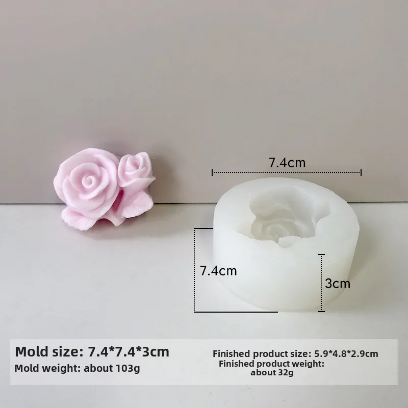 Jiahuimei Flower Aromatherapy Candle Silicone Mold DIY Petal Expanding Stone Handmade Soap Gypsum Gum Dropping Grinding Tool display picture 10