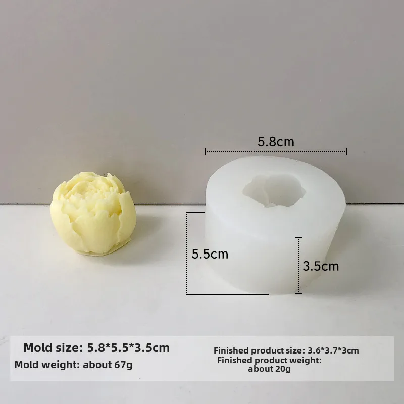 Jiahuimei Flower Aromatherapy Candle Silicone Mold DIY Petal Expanding Stone Handmade Soap Gypsum Gum Dropping Grinding Tool display picture 11