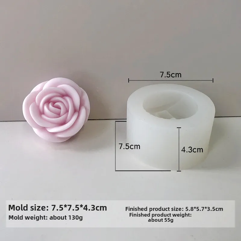 Jiahuimei Flower Aromatherapy Candle Silicone Mold DIY Petal Expanding Stone Handmade Soap Gypsum Gum Dropping Grinding Tool display picture 12