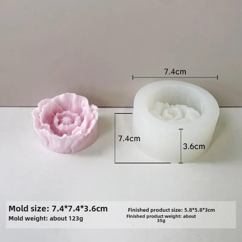 Jiahuimei Flower Aromatherapy Candle Silicone Mold DIY Petal Expanding Stone Handmade Soap Gypsum Gum Dropping Grinding Tool display picture 15
