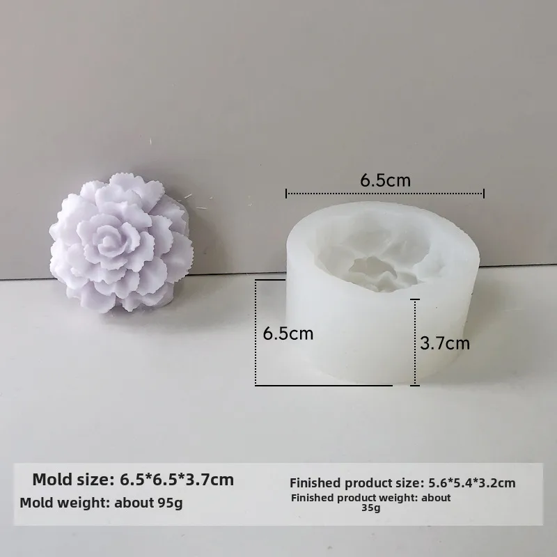 Jiahuimei Flower Aromatherapy Candle Silicone Mold DIY Petal Expanding Stone Handmade Soap Gypsum Gum Dropping Grinding Tool display picture 26