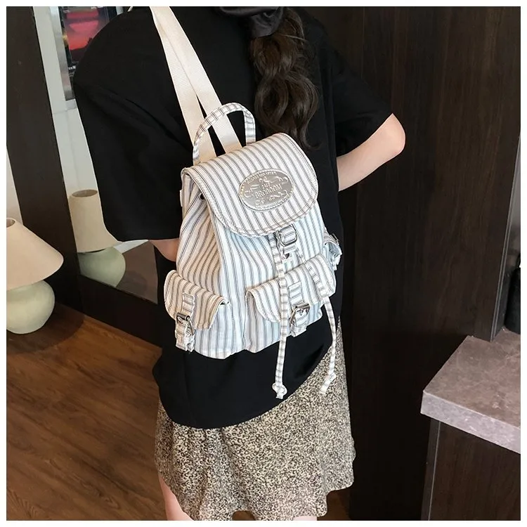 Ditsy Floral Stripe Casual Holiday Women's Backpack display picture 19
