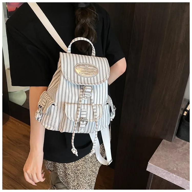 Ditsy Floral Stripe Casual Holiday Women's Backpack display picture 24