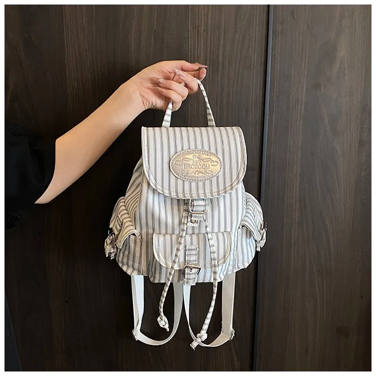 Ditsy Floral Stripe Casual Holiday Women's Backpack display picture 8