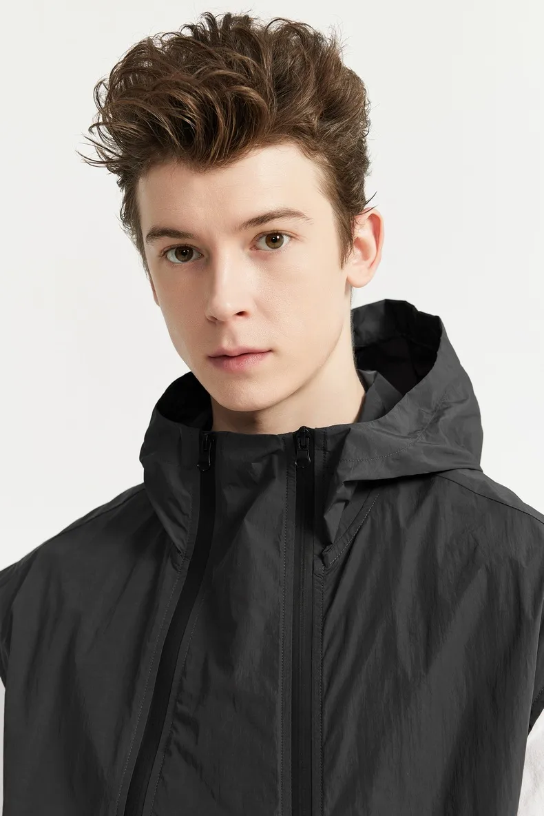 Jie Zhan Men's Wear | Functional Zipper Vest  Spring/Summer New New Vest Fashion Brand Street Hooded Jacket display picture 8