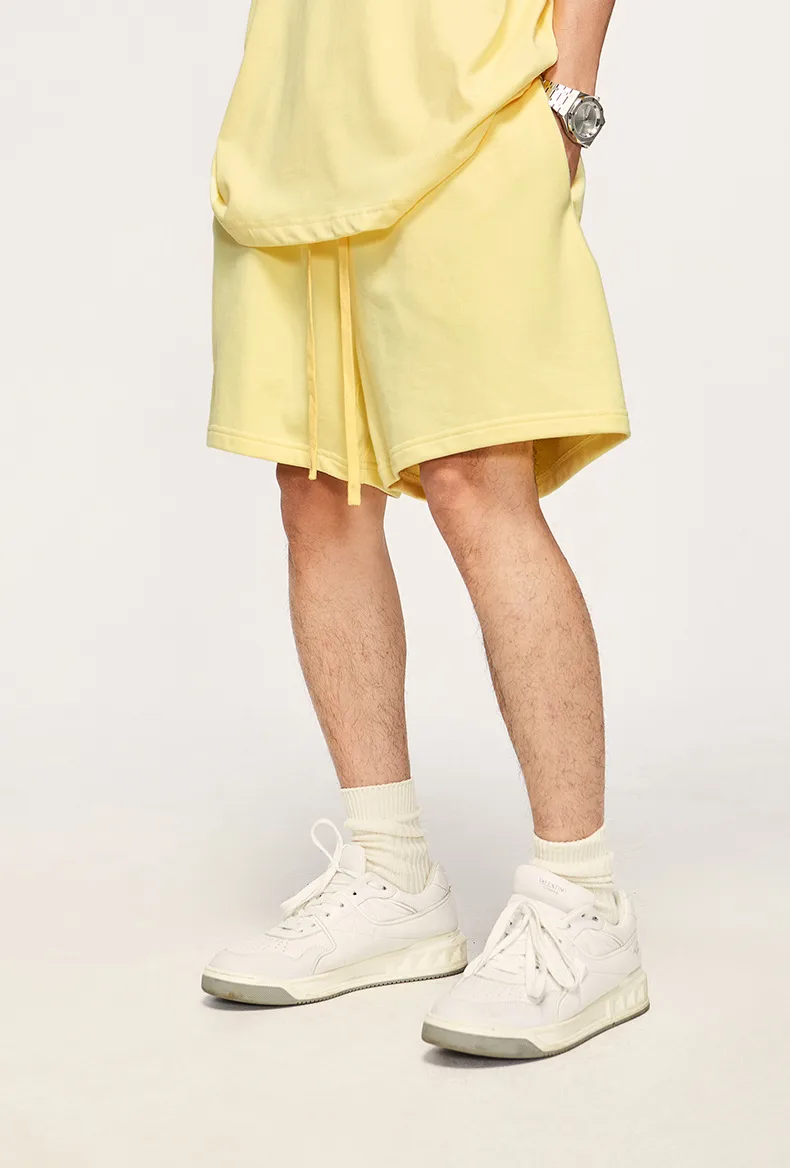 Jie Zhan Men's Wear | 425G Heavy Shorts  Spring/Summer FOG Color Basic Pants# Sold Out display picture 3
