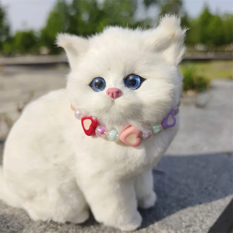 Pet Necklace Colorful Mixed Color Flower Pendant Handmade Beaded Cat Dog Collar Sweet Collar  Foreign Trade display picture 19