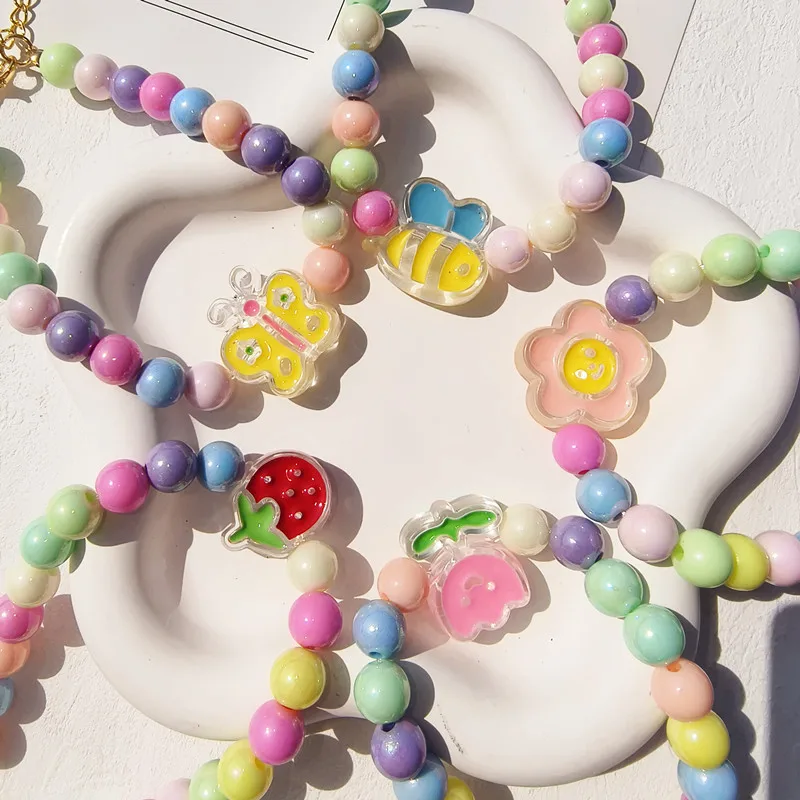 Factory Direct Supply Cool Colorful Beads Cat Collar Flower Strawberry Kitten Puppy Necklace Pet Item Scarf Decoration display picture 2