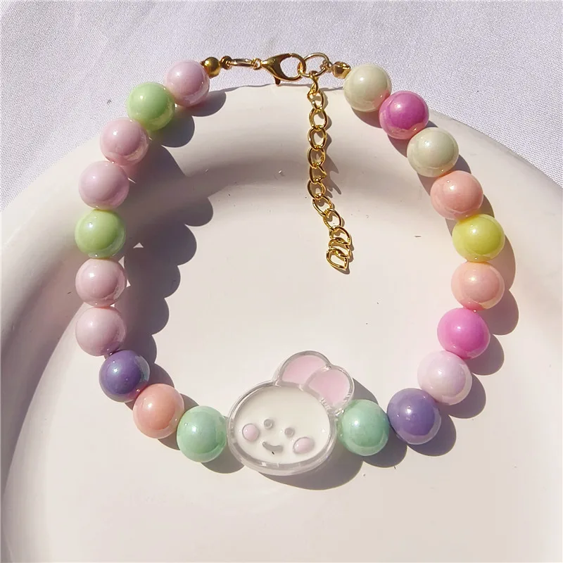 Factory Direct Supply Cool Colorful Beads Cat Collar Flower Strawberry Kitten Puppy Necklace Pet Item Scarf Decoration display picture 5