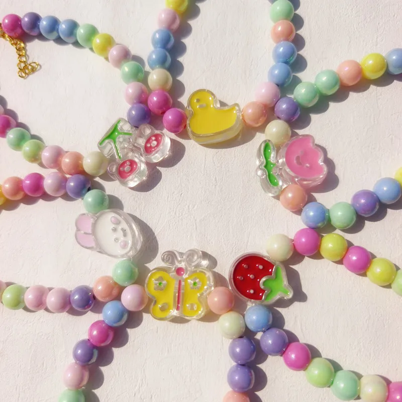 Factory Direct Supply Cool Colorful Beads Cat Collar Flower Strawberry Kitten Puppy Necklace Pet Item Scarf Decoration display picture 9