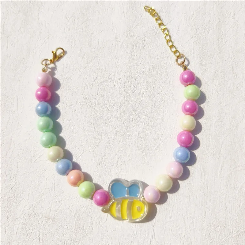 Factory Direct Supply Cool Colorful Beads Cat Collar Flower Strawberry Kitten Puppy Necklace Pet Item Scarf Decoration display picture 10
