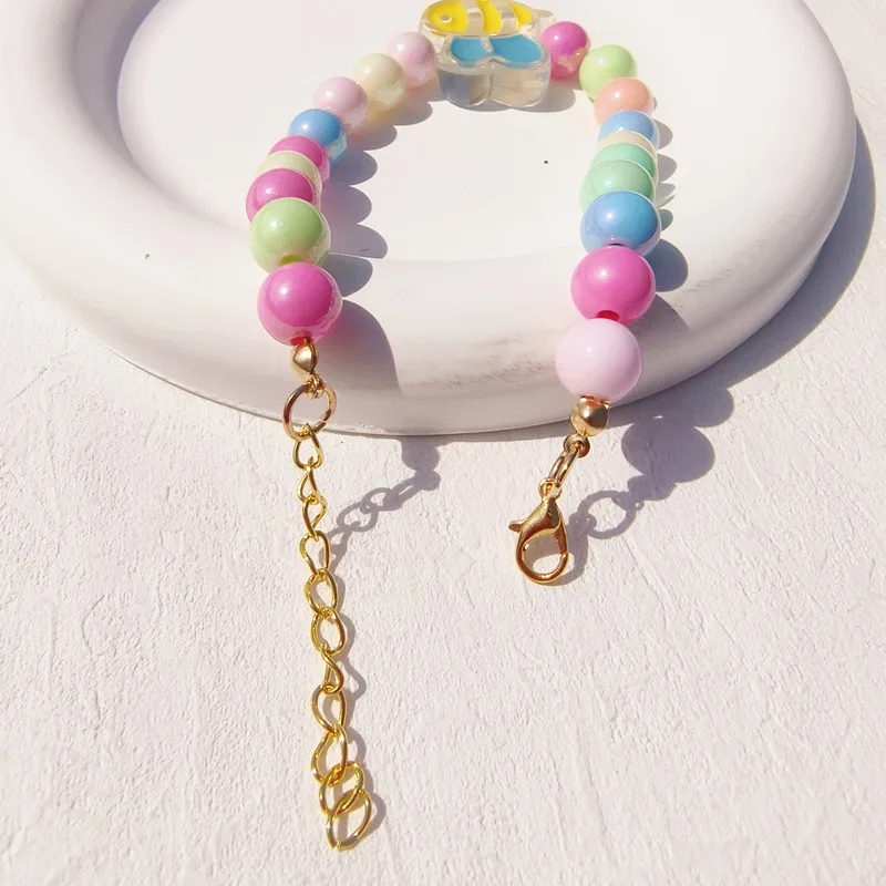 Factory Direct Supply Cool Colorful Beads Cat Collar Flower Strawberry Kitten Puppy Necklace Pet Item Scarf Decoration display picture 11