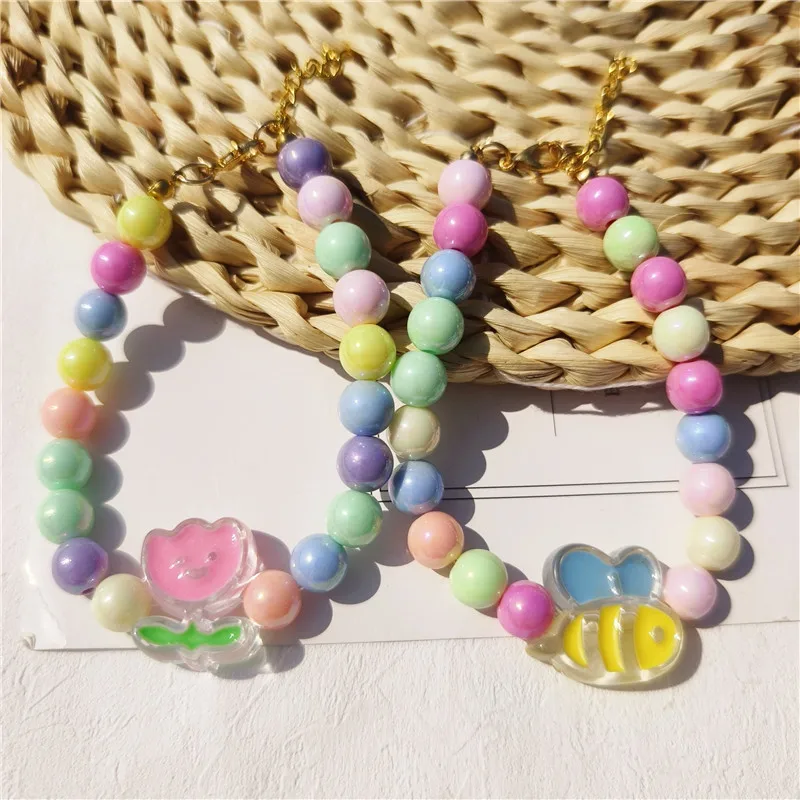 Factory Direct Supply Cool Colorful Beads Cat Collar Flower Strawberry Kitten Puppy Necklace Pet Item Scarf Decoration display picture 14
