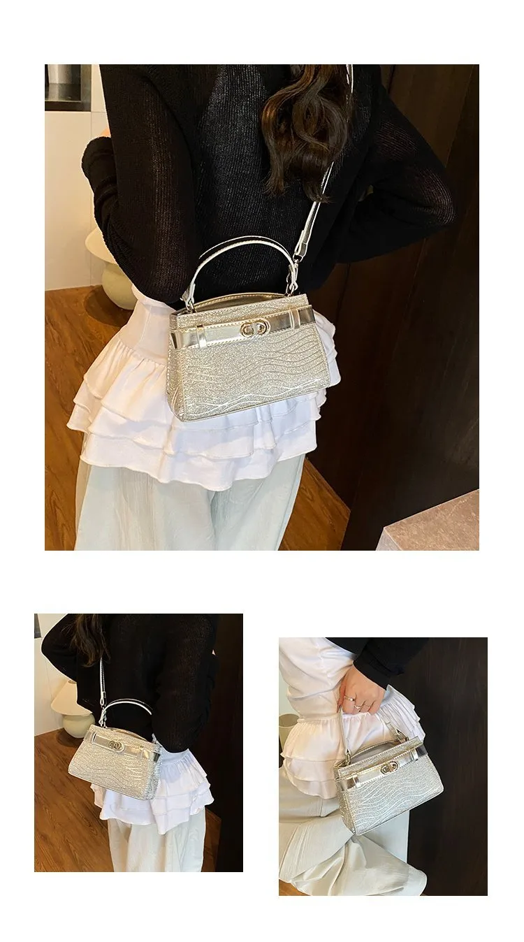 Women's Pu Leather Solid Color Elegant Streetwear Square Magnetic Buckle Shoulder Bag display picture 13