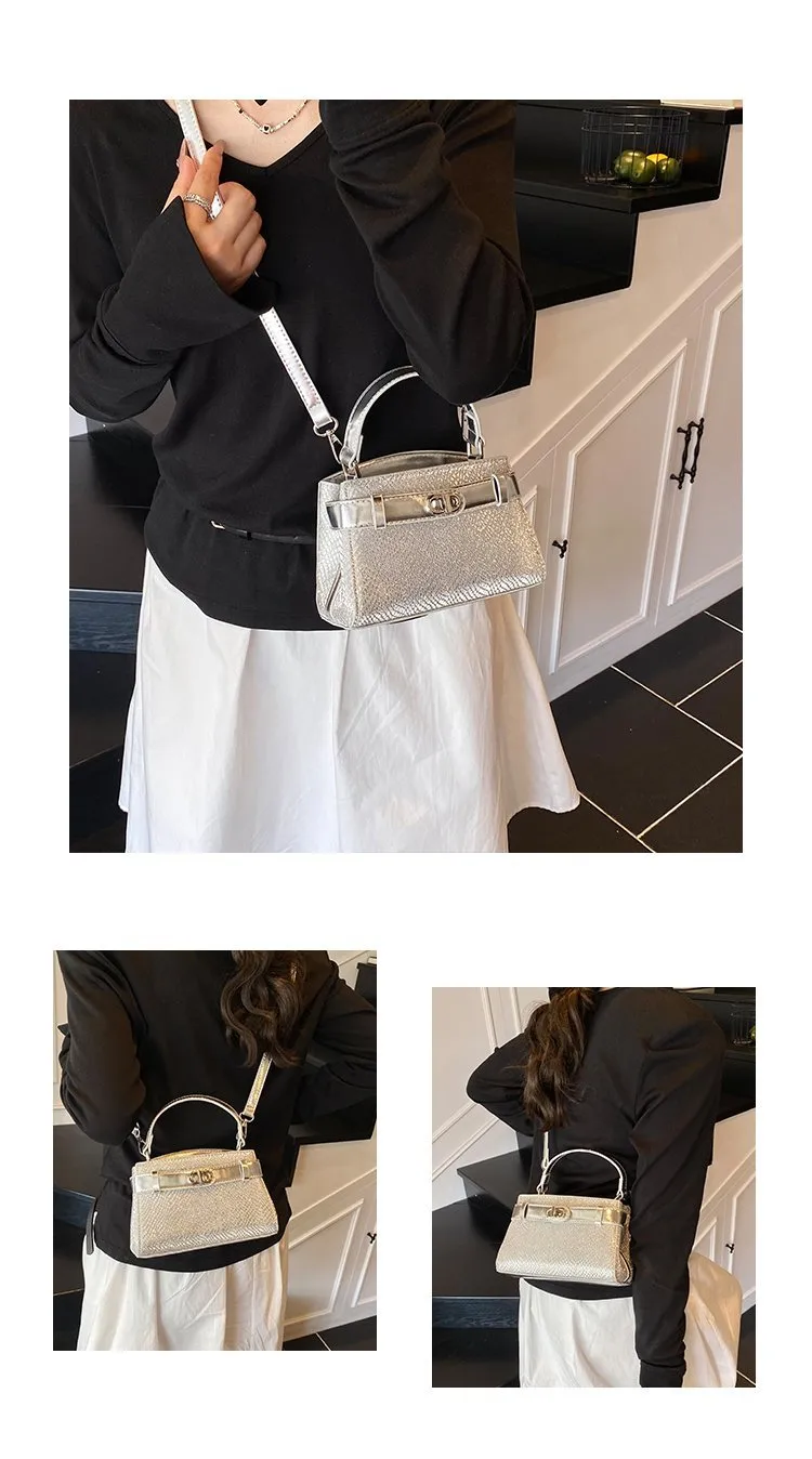 Women's Pu Leather Solid Color Elegant Streetwear Square Magnetic Buckle Shoulder Bag display picture 15