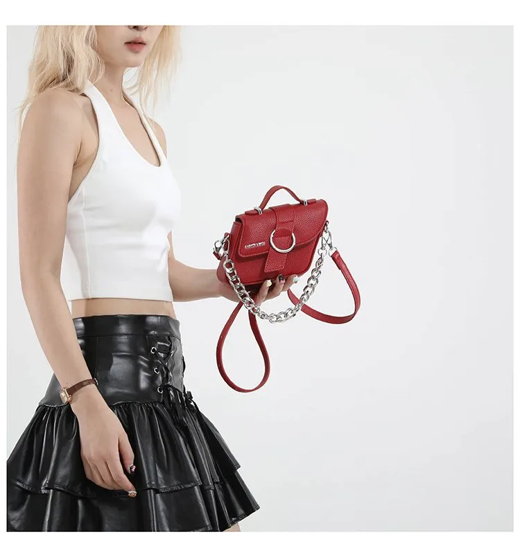 Women's Pu Leather Solid Color Streetwear Square Zipper Magnetic Buckle Shoulder Bag display picture 2