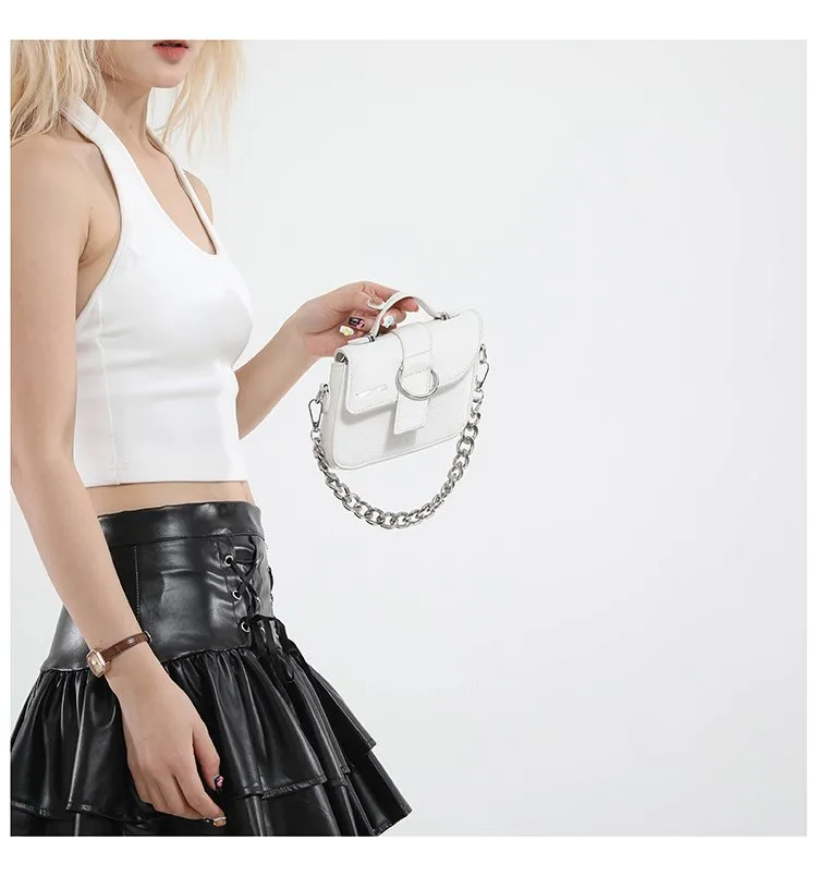 Women's Pu Leather Solid Color Streetwear Square Zipper Magnetic Buckle Shoulder Bag display picture 13