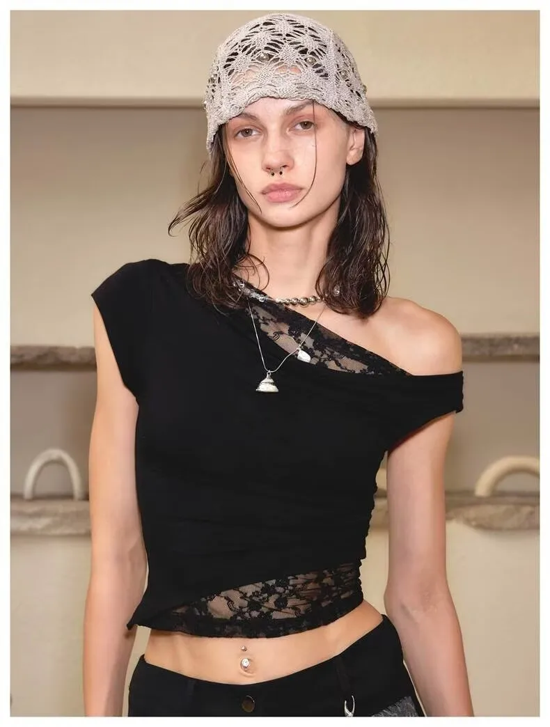 Women's T-shirt Short Sleeve T-Shirts Casual Elegant Sexy Lace display picture 1