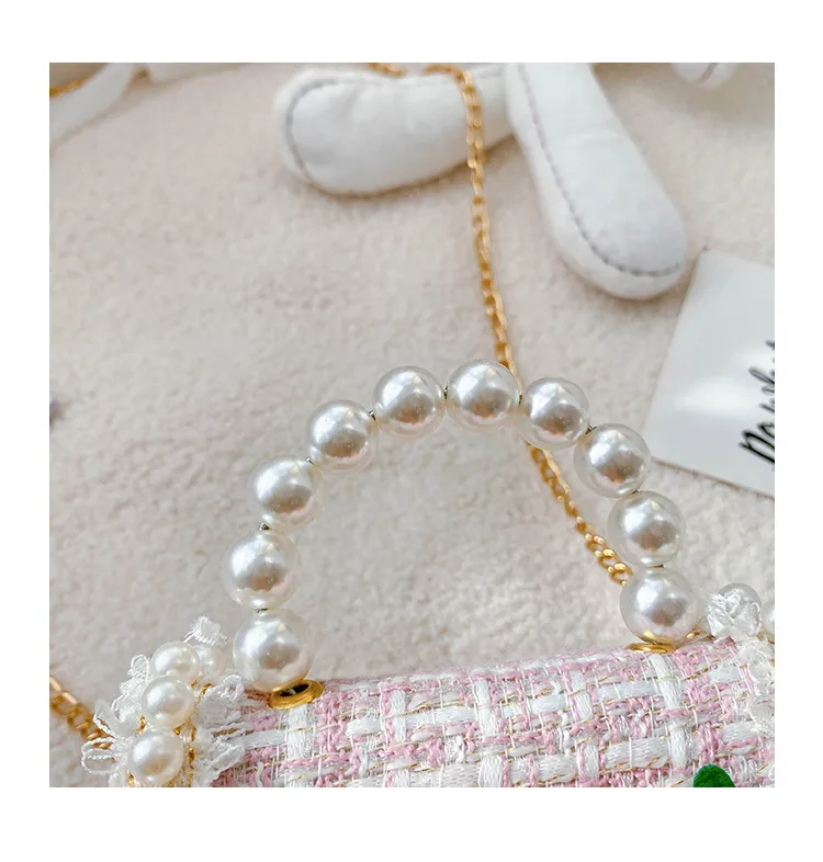 Fashion Children's Bag Cute Flower Baby Girl Coin Purse Cotton Linen Cartoon Bunny Children's Crossbody Bag display picture 55