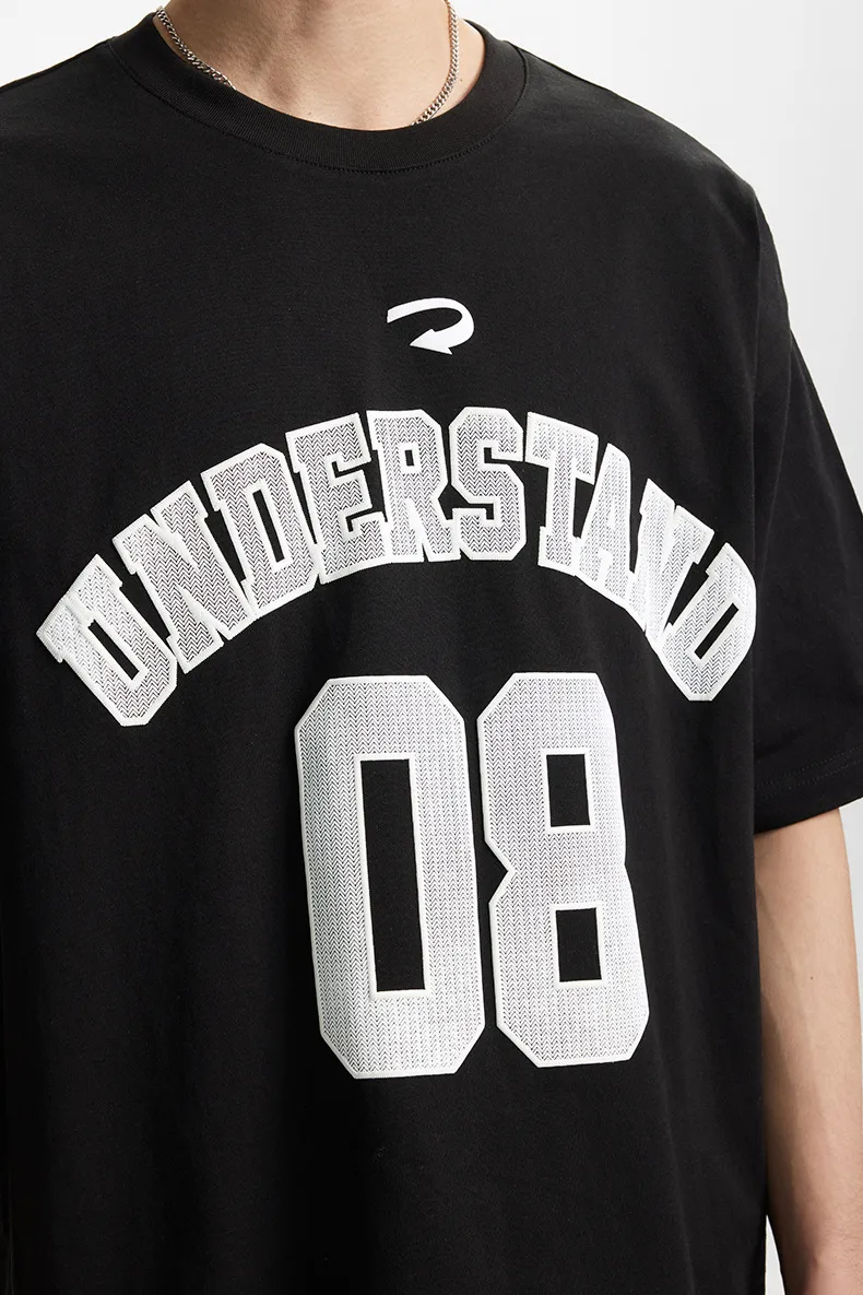 Jie Zhan Men's Wear | Foam American Letter Printing T-shirt  Spring/Summer New Beauty Tide Digital Printing Short Sleeve Men display picture 16