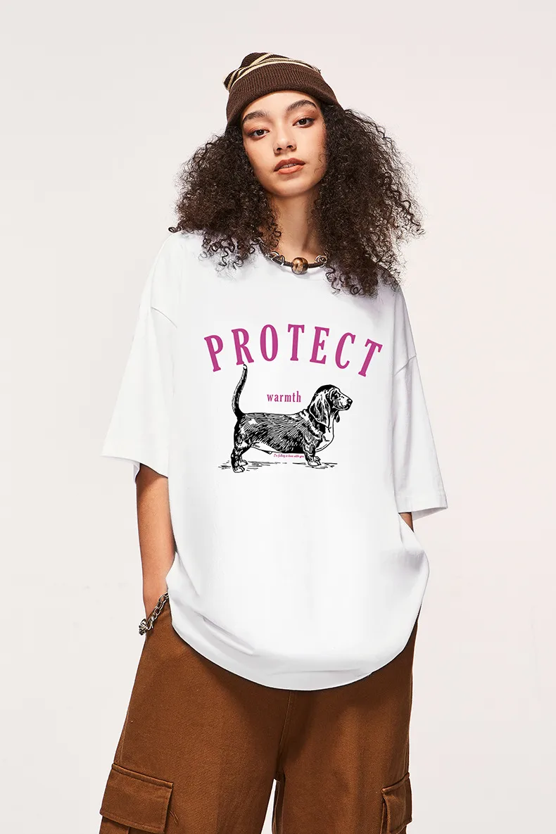 Jiezhan Men's Wear | Dog Pulp Printed T-shirt  Spring And Summer New Fashion Brand Loose Fun Animal Short Sleeve Men's Style display picture 6