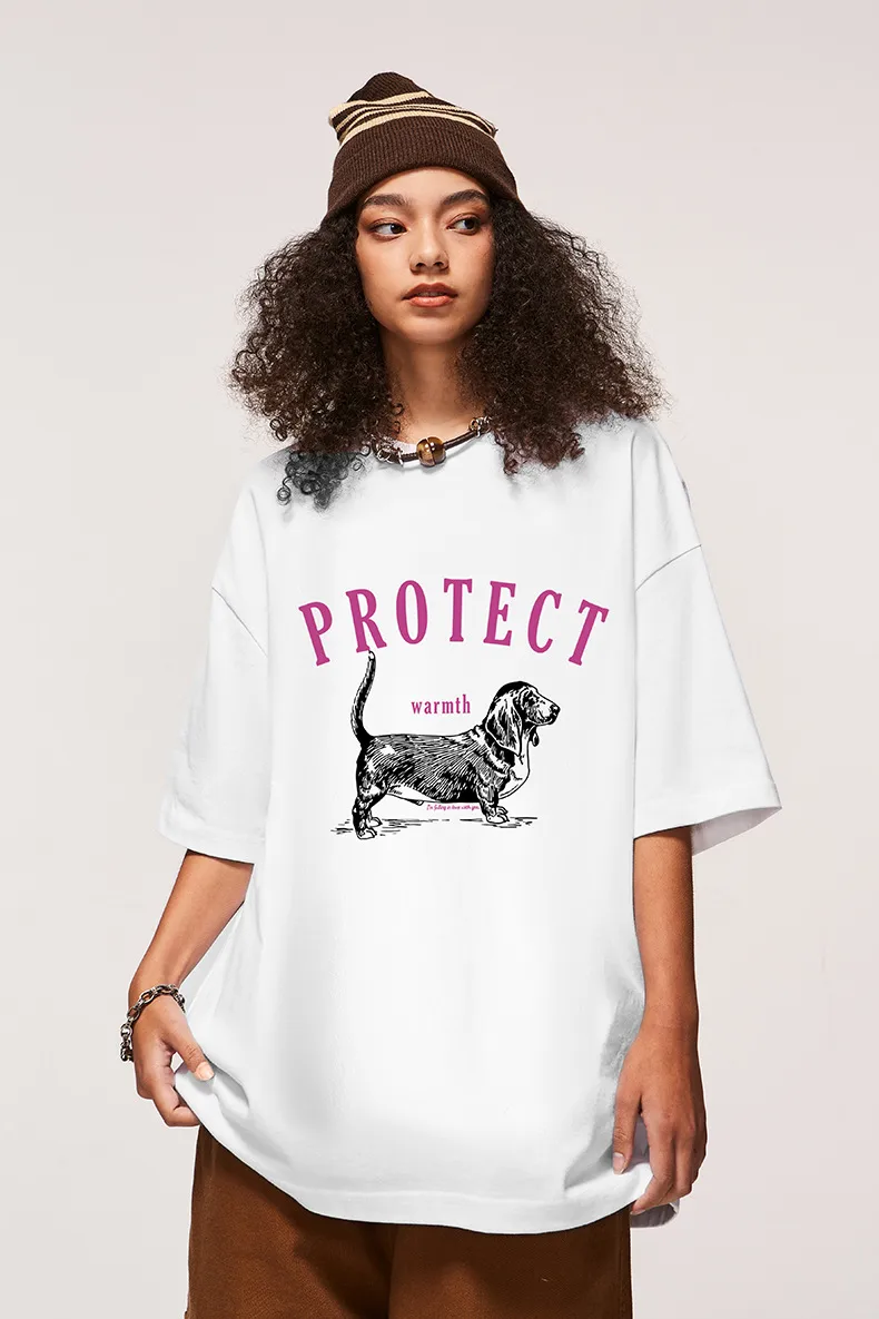 Jiezhan Men's Wear | Dog Pulp Printed T-shirt  Spring And Summer New Fashion Brand Loose Fun Animal Short Sleeve Men's Style display picture 7